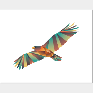 Eagle Geometric Gradient Posters and Art